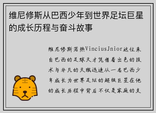 维尼修斯从巴西少年到世界足坛巨星的成长历程与奋斗故事